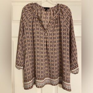 Willi Smith 3/4 sleeve blouse size XL